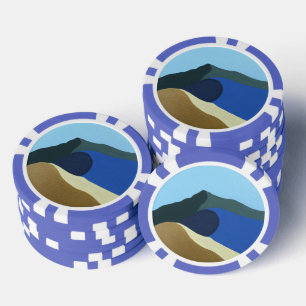 Couleurs de Mt Tamalpais Peinture Jetons de Poker