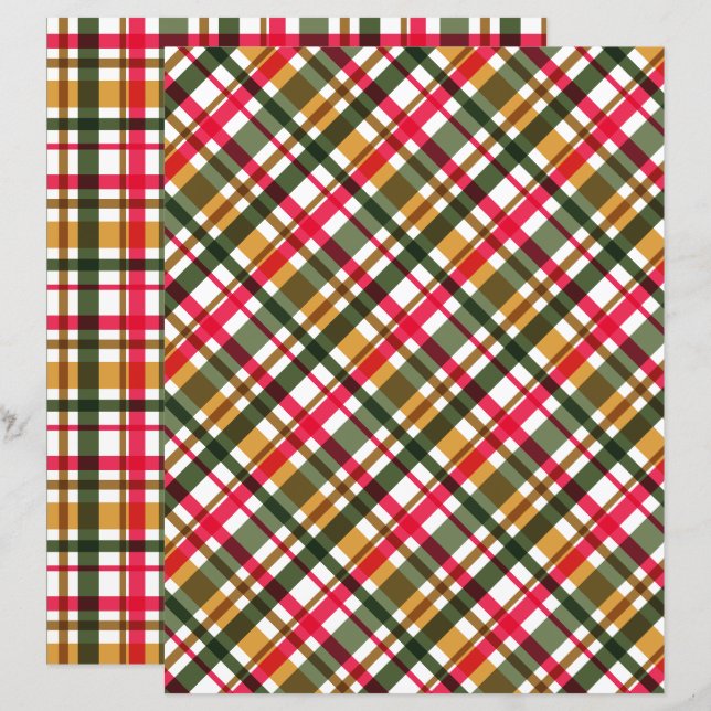 Couleurs de Noël Carreaux  (Devant / Derrière)