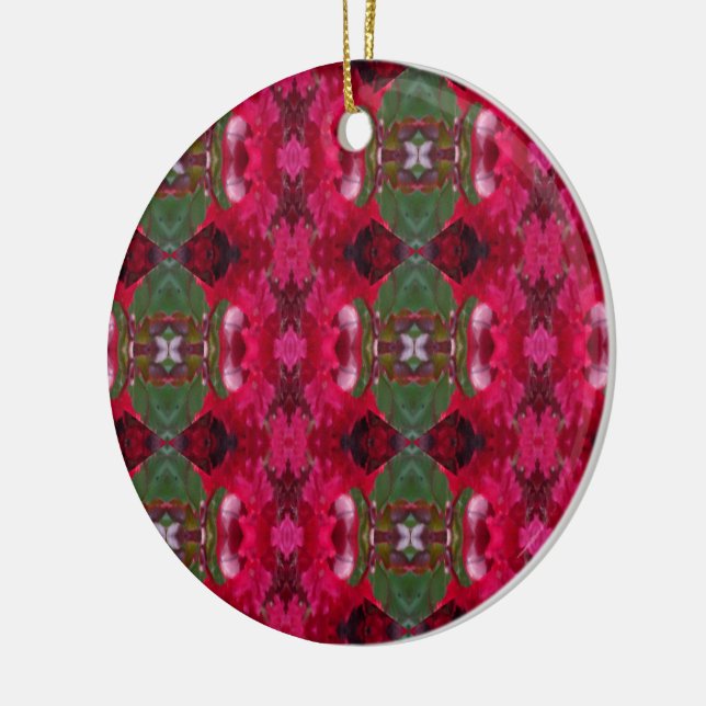 Couleurs de Noël Kaleidoscope Circle Ornement (Gauche)
