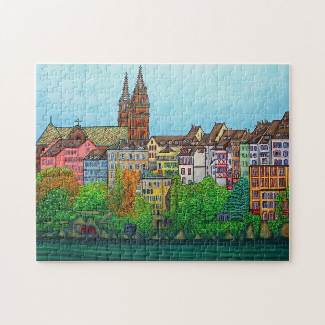 Couleurs de puzzle de Bâle 11x14 avec la (Horizontal)