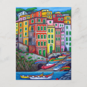 Couleurs de Riomaggiore, Cinque Terre Carte postal