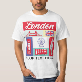 couleurs de T-shirt européen de ville de Londres