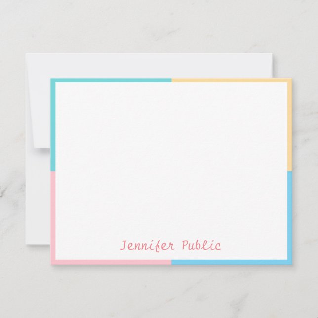 Couleurs de tendance moderne Modèle de script manu (Devant)