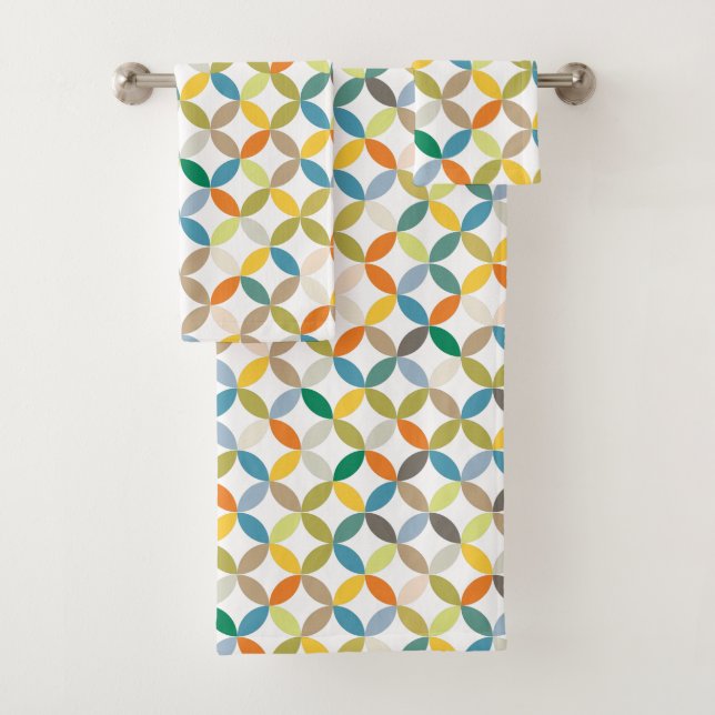 Couleurs de tons chauds motifs à quarts circulaire (En situation)