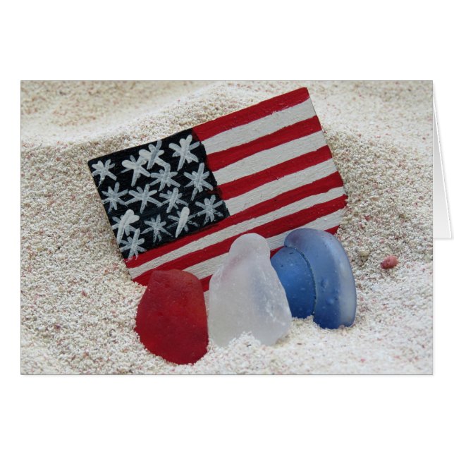 Couleurs de verre de mer patriotique (Devant horizontal)
