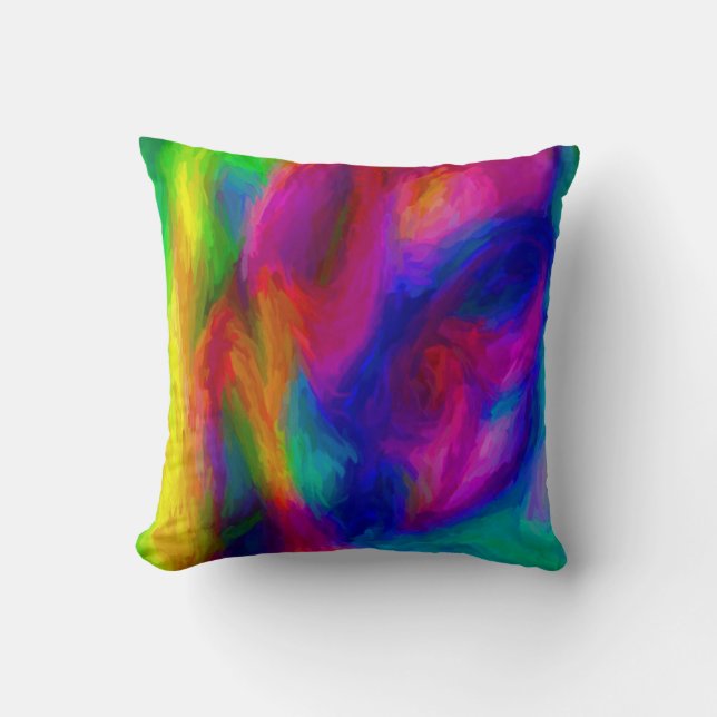 Couleurs d'eau Abstraites coussin (Recto)