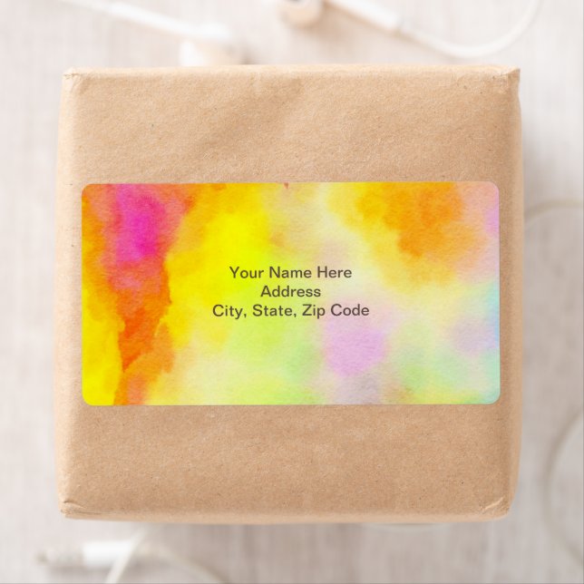 Couleurs d'eau Étiquettes jaunes (En situation)