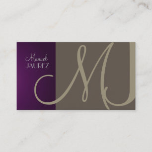 Couleurs d'en de carte de visite de monogramme de