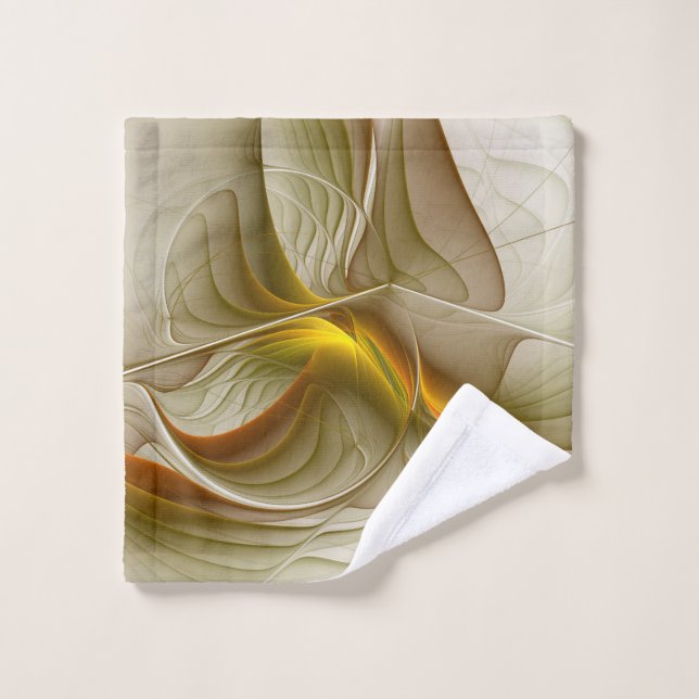 Couleurs des métaux précieux, art fractal Abstrait (Gant de toilette)