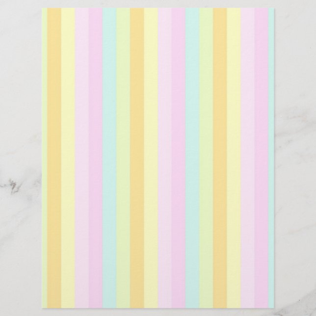 Couleurs douces Pastels Décor à rayures verticales (Devant)