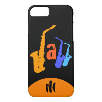 Couleurs du coque iphone noir de Jazz Monogram