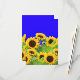 Couleurs du drapeau de la carte des tournesols Ukr