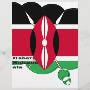 Couleurs du drapeau national du Kenya Design noir