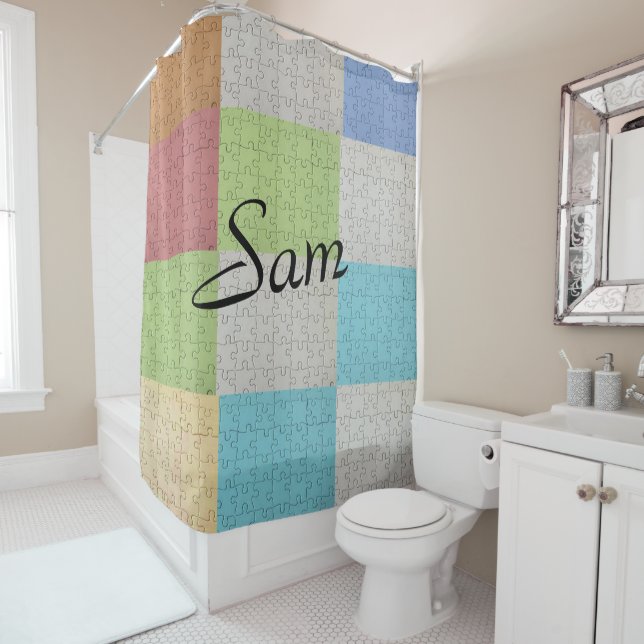 Couleurs du rideau de douche (En situation)