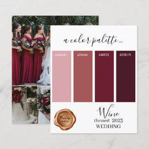 Couleurs du vin Mariage Palette Card 2023