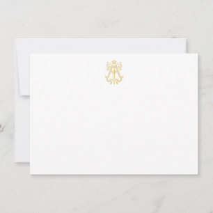 COULEURS ÉDITABLES AU Monogramme TA Cartes pour no