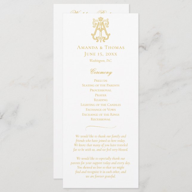 COULEURS ÉDITABLES AU Programme Monogramme TA (Devant / Derrière)