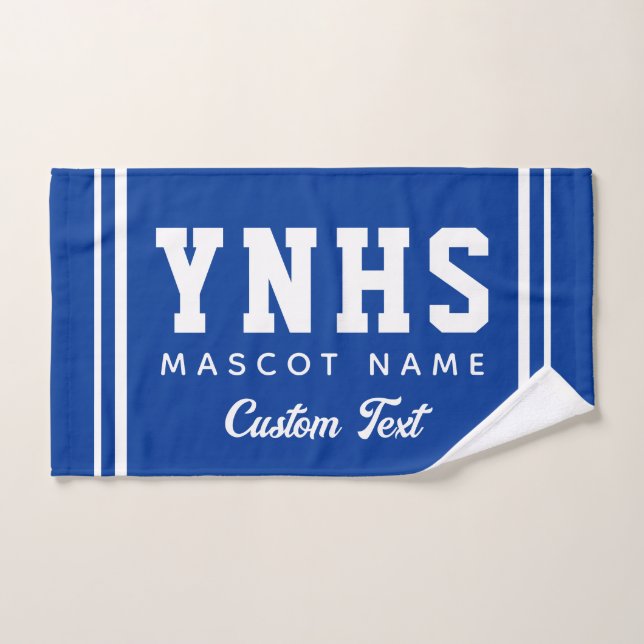 Couleurs et Initiales Personnalisées de l'École, E (Serviette à main)