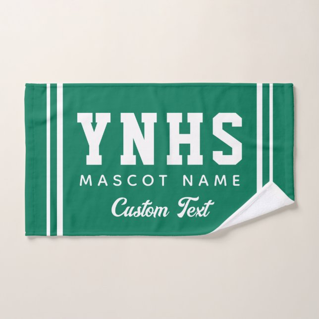 Couleurs et Initiales Personnalisées de l'École, E (Serviette à main)