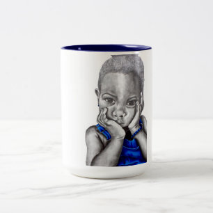 Couleurs Fille bleue 2 - tasse
