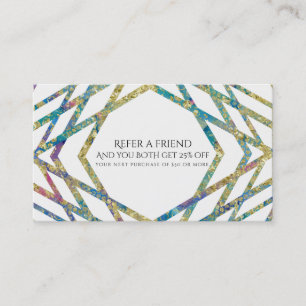 Couleurs Geometric Glam & Carte de parrainage chic