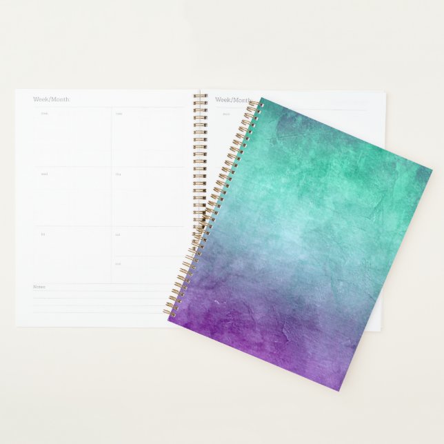 Couleurs Grunge - Turquoise & violet (Devant avec enveloppe)