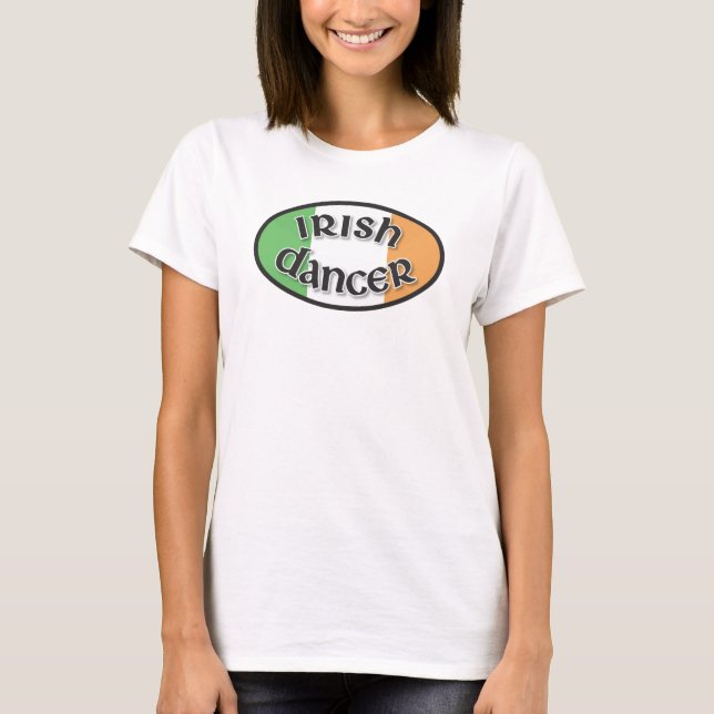 Couleurs irlandaises de danseur de T-shirt de (Devant)