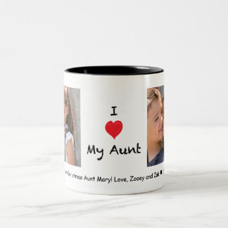 Couleurs J'aime ma tasse personnalisable de tante 2 photo