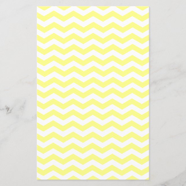 Couleurs jaune clair et blanc Zigzag Chevron Motif (Devant)