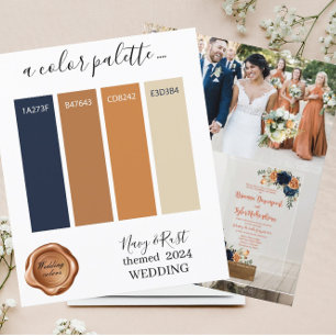 Couleurs Mariages de rouille de la marine classiqu