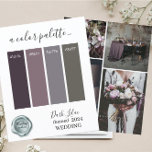 Couleurs Mariages foncées Classy Lilac Carte Palet<br><div class="desc">Classy Dark Lilac couleurs Mariage Palette Card 2024</div>