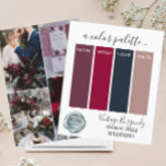 Couleurs Mariages Vintages et chicFeuille papier<br><div class="desc">Classy Vintage Bourgogne Mariage couleurs Palette Card 2024</div>