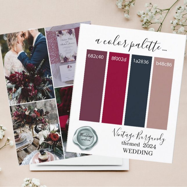 Couleurs Mariages Vintages et chicFeuille papier (Créateur téléchargé)