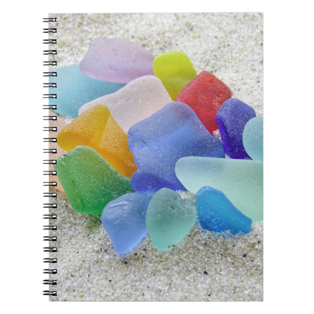Couleurs mélangées verre de mer - carnet (Devant)