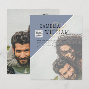Couleurs mixtes Faire-part de mariage photo budget