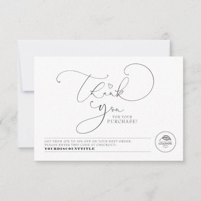 Couleurs modifiables Élégant Merci d'affaires doux (Devant)