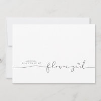 Couleurs modifiables Fleur Girl Minimaliste Typogr