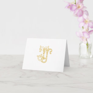 COULEURS MODIFIABLES JJ Monogram JJ Logo Carte pli