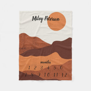 Couleurs neutres Jalon mensuel Couverture bébé