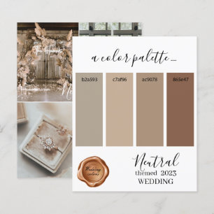 Couleurs neutres Mariage Palette Card 2023