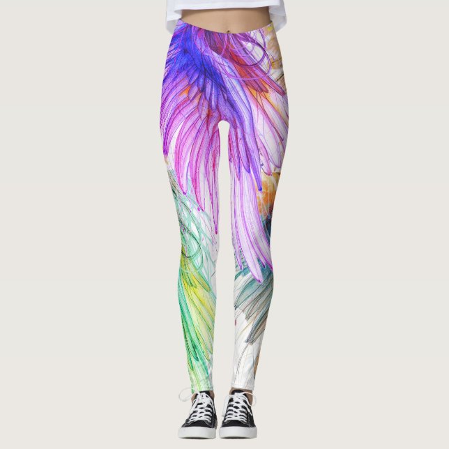 Couleurs pastel ailes d'ange sur collant personnal (Devant)