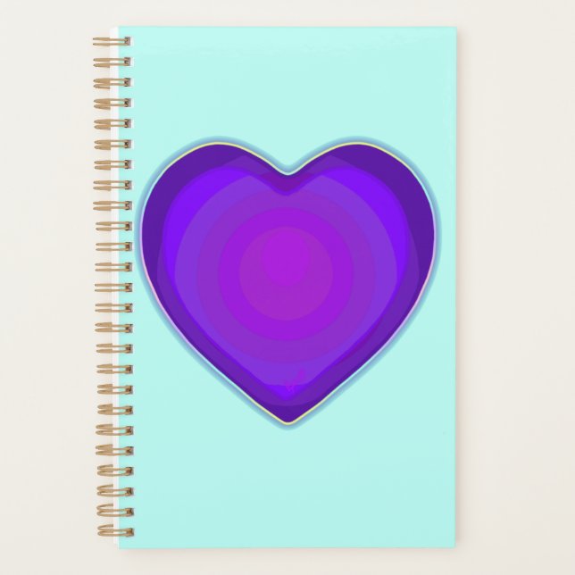 Couleurs pastel & coeurs violets battre (Devant)