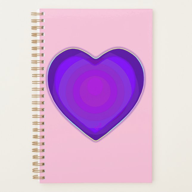 Couleurs pastel & coeurs violets battre (Devant)
