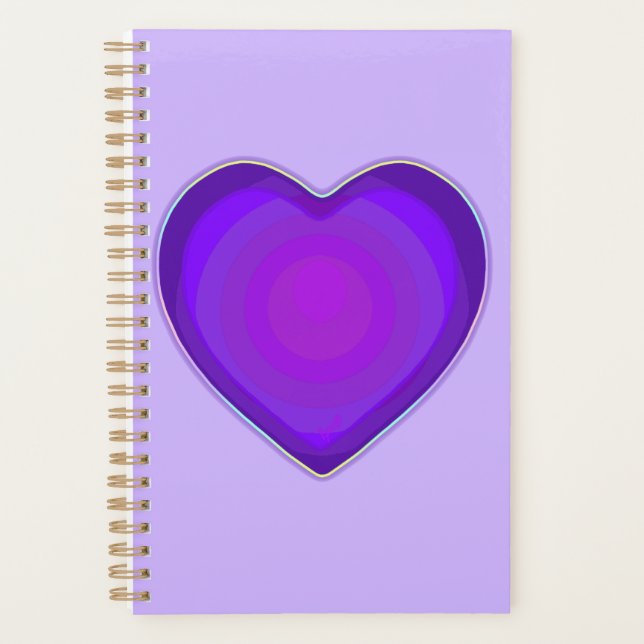 Couleurs pastel & coeurs violets battre (Devant)