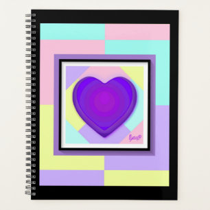 Couleurs pastel & coeurs violets battre