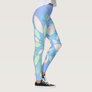 Couleurs pastel Joyeux Pétales violets Leggings
