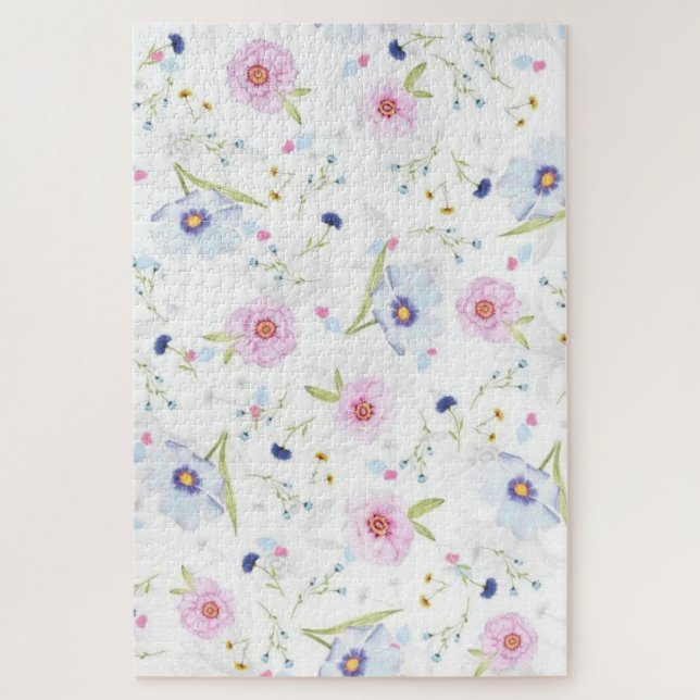 Couleurs pastel mignonnes Puzzles floraux  (Vertical)