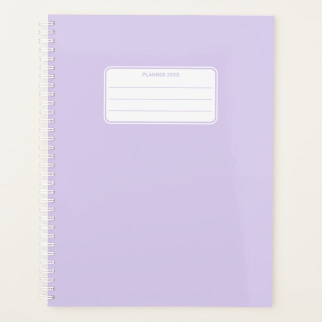 Couleurs Pastel Simples Planificateur Annuel Minim (Devant)