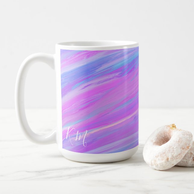 Couleurs peintes Mug personnalisé (Avec donut)