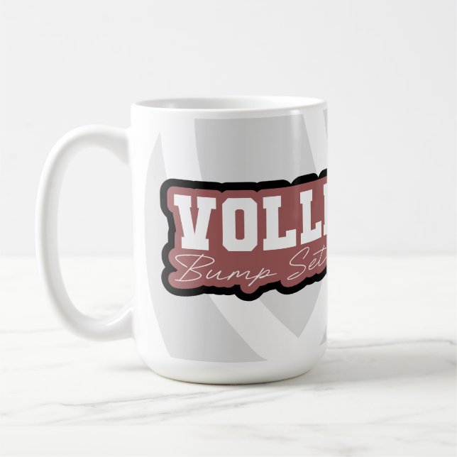 Couleurs personnalisables de Mug Café Volleyball (Gauche)